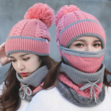 3PCS FEMME ÉCHARPE D'HIVER