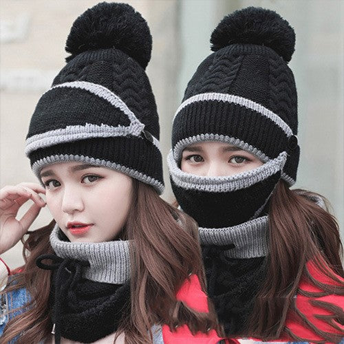 3PCS FEMME ÉCHARPE D'HIVER